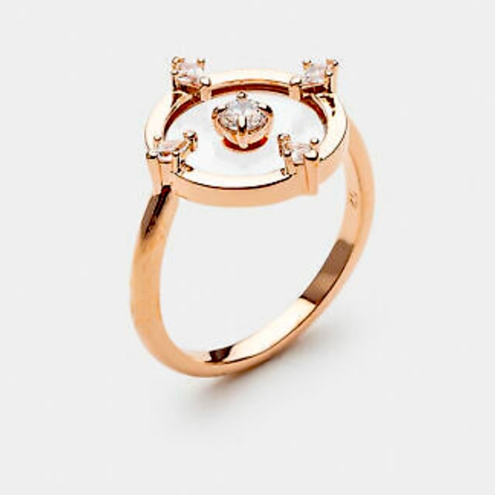 New Swarovski North Motif Rose-gold tone plated ring - Picture 3 of 11